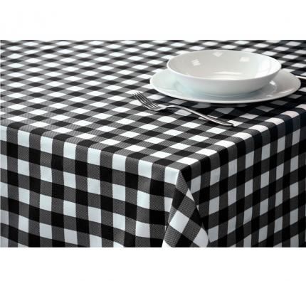 Schwarze Gingham Tischdecke