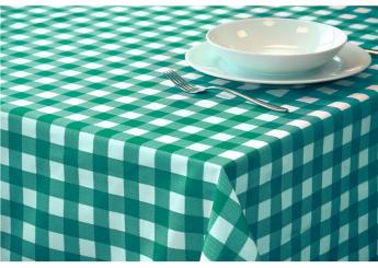 Grüne Gingham Tischdecke
