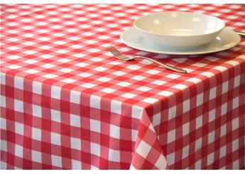 Rote Gingham Tischdecke