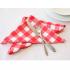 Rote Gingham-Servietten